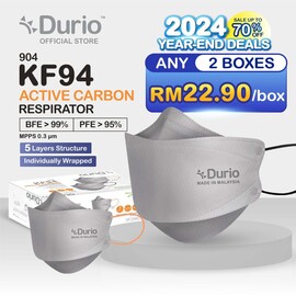 Durio 904 KF94 5ply Active Carbon Respirator - (40pcs)